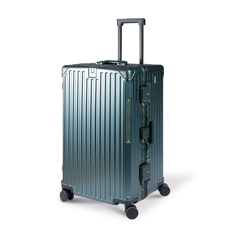 Equipaje de marco de aluminio duradero extra grande con puerto de carga USB para viajes internacionales