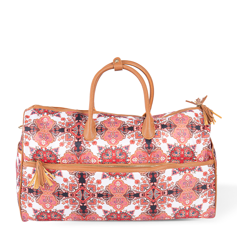 Bolsa de viaje de viaje de metal de estilo tropical de metal