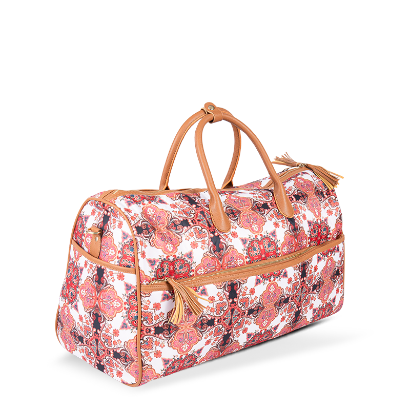Bolsa de viaje de viaje de metal de estilo tropical de metal