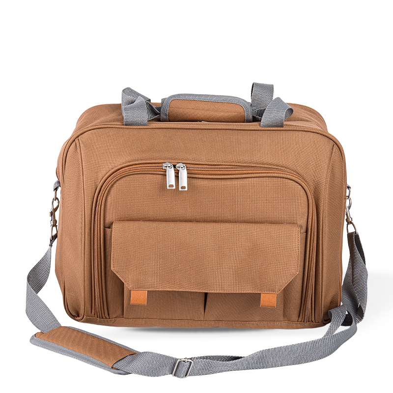 Bolsa de almuerzo de damas, caja de almuerzo aislada para hombres y mujeres de 18L, bolso refrigerado de almuerzo de doble capa expandible, bolso de almuerzo liviano a prueba de fugas, con bolsa de pañuelo lateral (gris)