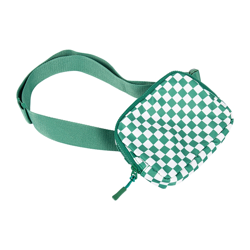 Bolsa de cintura con estampado de tablero de ajedrez