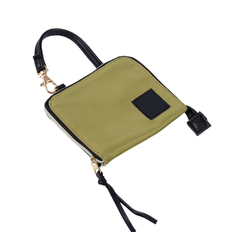 Bolsa de billetera de cremallera redonda compacta