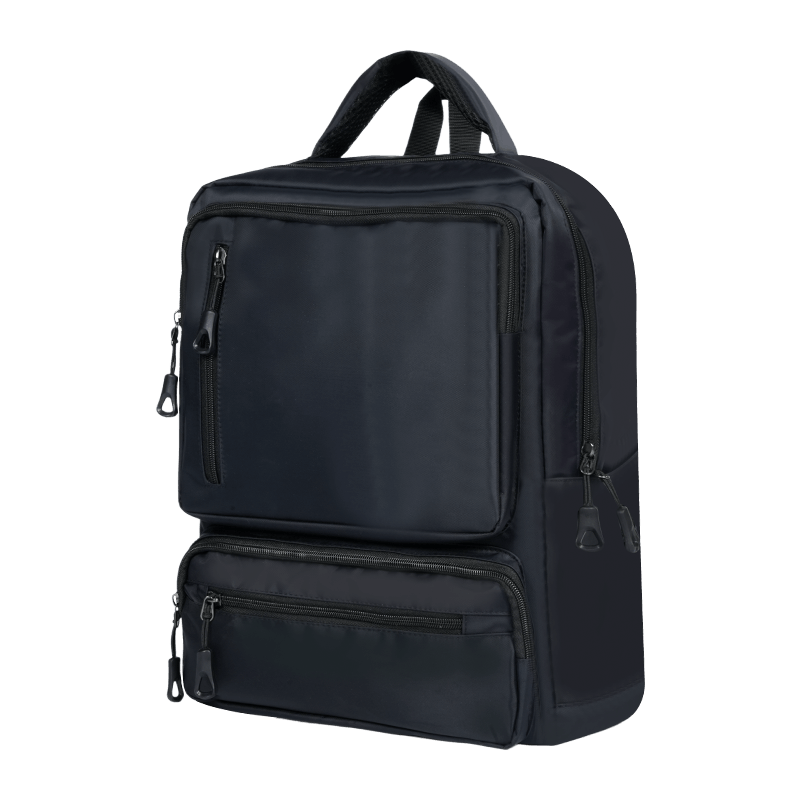 Mochila portátil impermeable con logotipo personalizado de moda multifuncional, correa para el hombro transpirable, forro de poliuretano, sello de cremallera