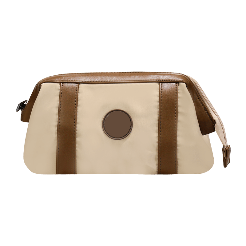 Bolsa de artículos de tocador de viaje pequeña a rayas con logotipo personalizado, bolsa con cremallera, bolsa de maquillaje, bolsa de maquillaje, regalo para mujer