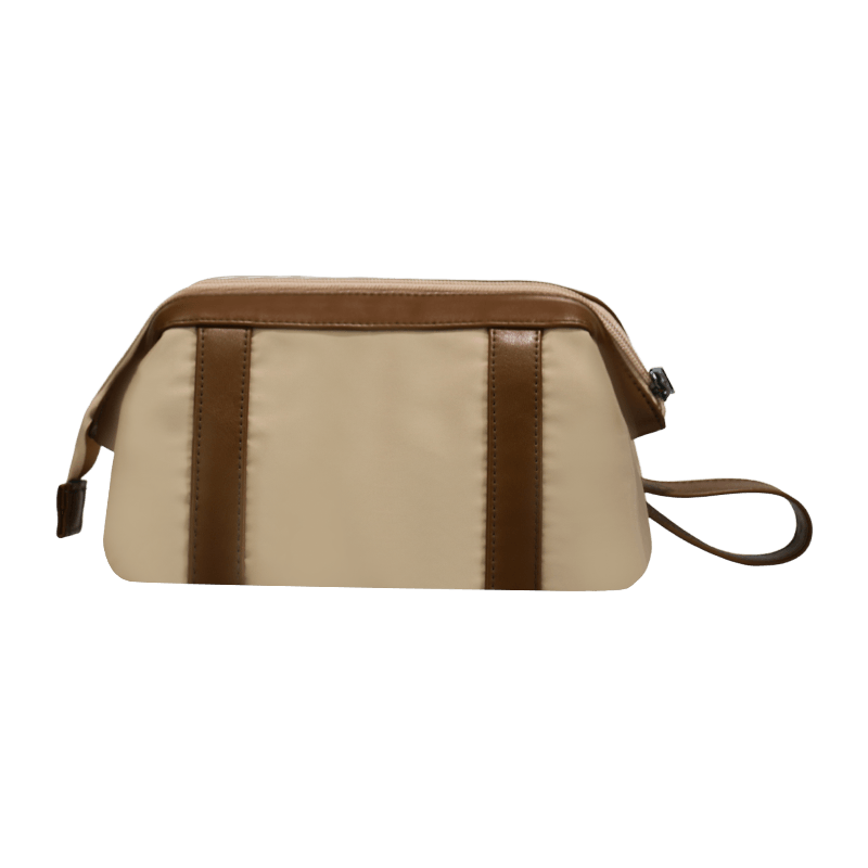 Bolsa de artículos de tocador de viaje pequeña a rayas con logotipo personalizado, bolsa con cremallera, bolsa de maquillaje, bolsa de maquillaje, regalo para mujer