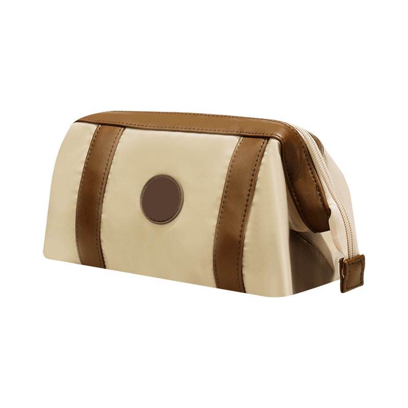 Bolsa de artículos de tocador de viaje pequeña a rayas con logotipo personalizado, bolsa con cremallera, bolsa de maquillaje, bolsa de maquillaje, regalo para mujer