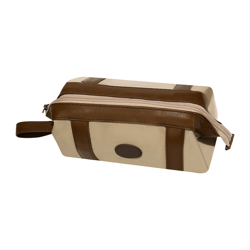 Bolsa de artículos de tocador de viaje pequeña a rayas con logotipo personalizado, bolsa con cremallera, bolsa de maquillaje, bolsa de maquillaje, regalo para mujer