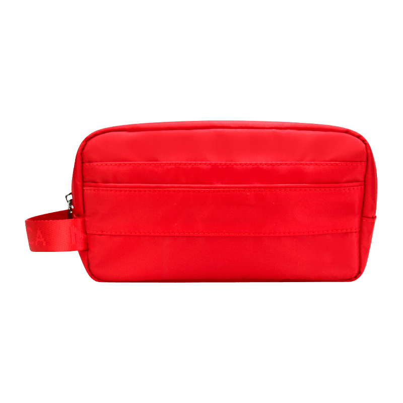 Estuche para lápices rojo creativo multifuncional estuche para lápices de doble capa con asa