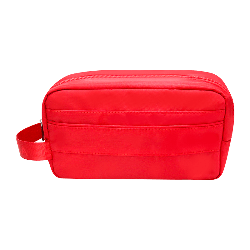 Estuche para lápices rojo creativo multifuncional estuche para lápices de doble capa con asa