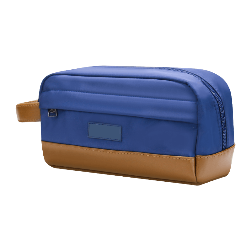 Bolsa de maquillaje de cosméticos de lujo de marca privada, estuche para lápices, logotipo personalizado de maquillaje de viaje para hombre, bolsa de maquillaje de nailon impermeable