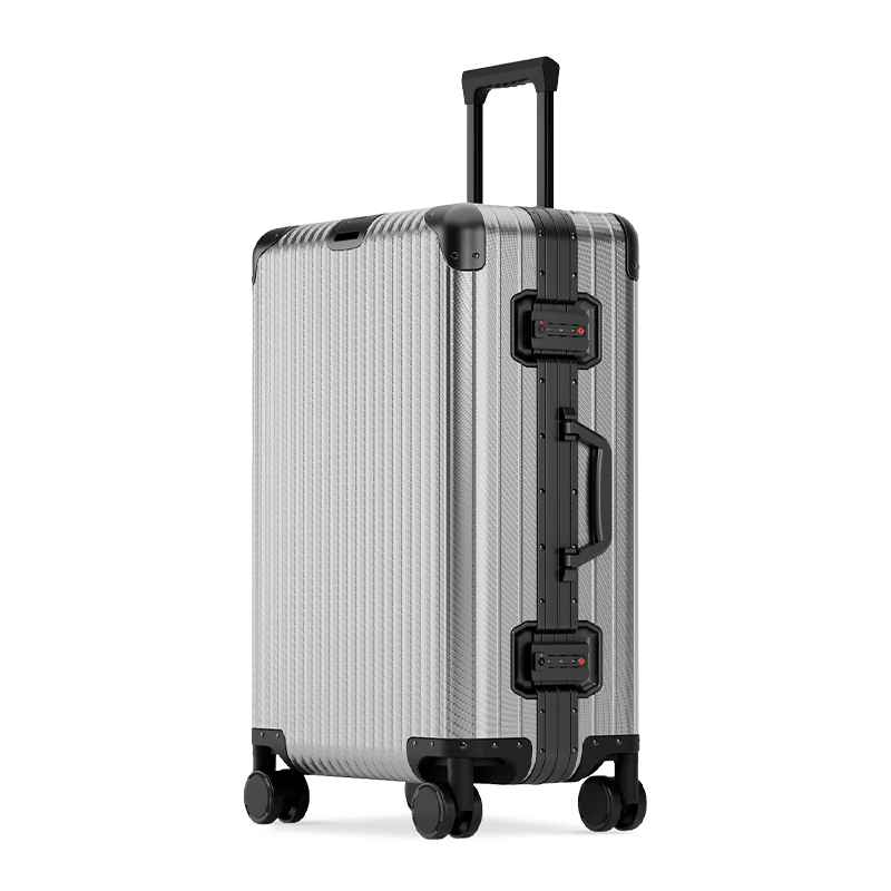 Equipaje de aleación de aluminio y magnesio con ruedas universales y cerradura de combinación, maleta de viaje de gran capacidad