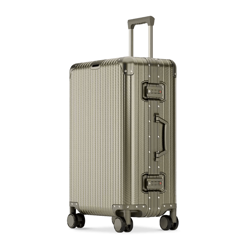Equipaje de aleación de aluminio y magnesio con ruedas universales y cerradura de combinación, maleta de viaje de gran capacidad