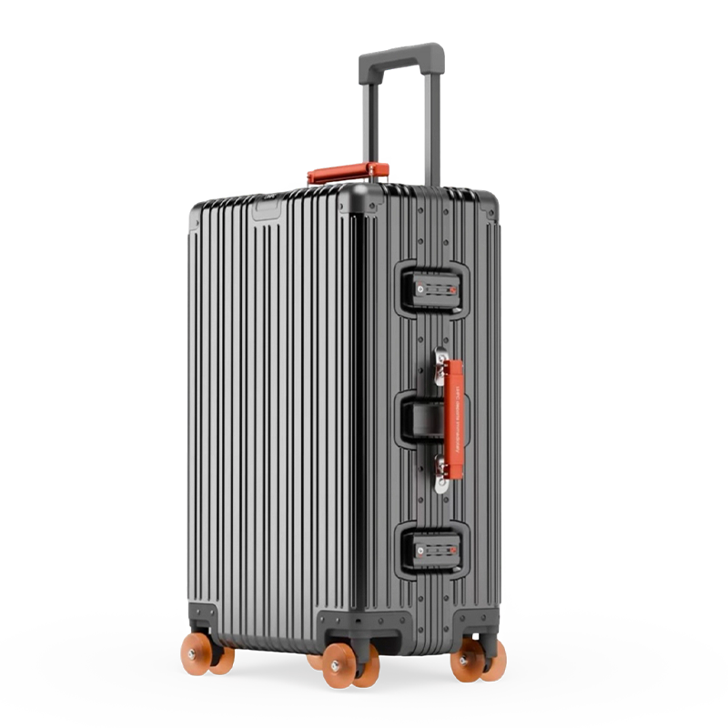 Maleta con ruedas de aleación de aluminio y magnesio con ruedas universales, maleta de viaje retro para hombres y mujeres, equipaje de mano