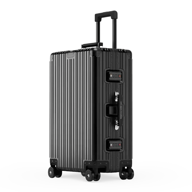 Maleta con ruedas de aleación de aluminio y magnesio con ruedas universales, maleta de viaje retro para hombres y mujeres, equipaje de mano