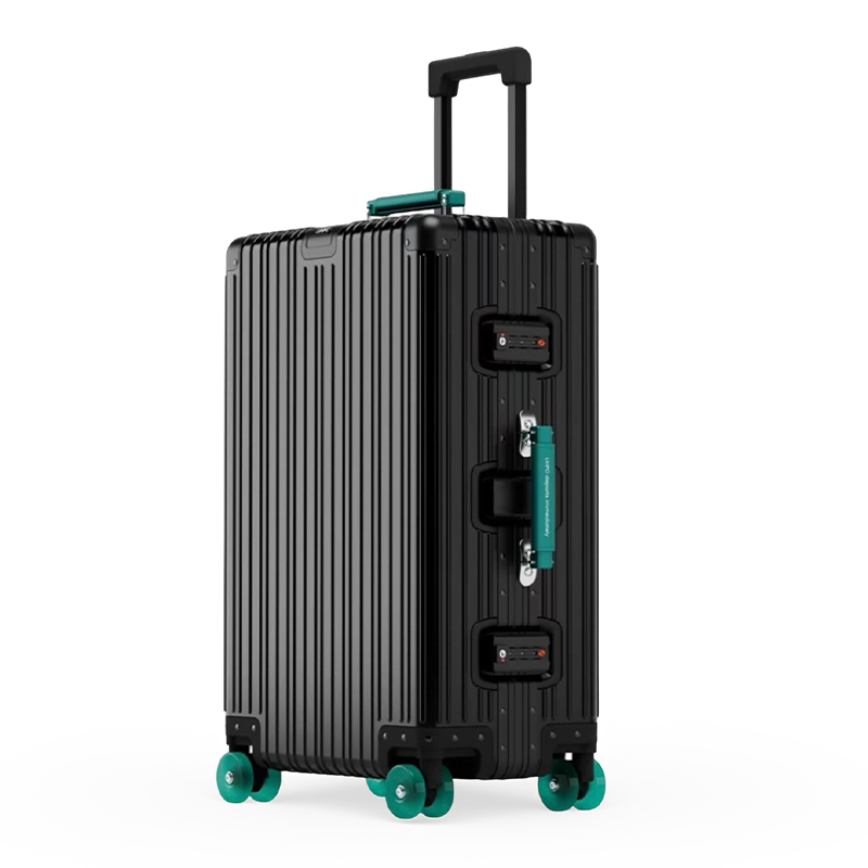 Maleta con ruedas de aleación de aluminio y magnesio con ruedas universales, maleta de viaje retro para hombres y mujeres, equipaje de mano