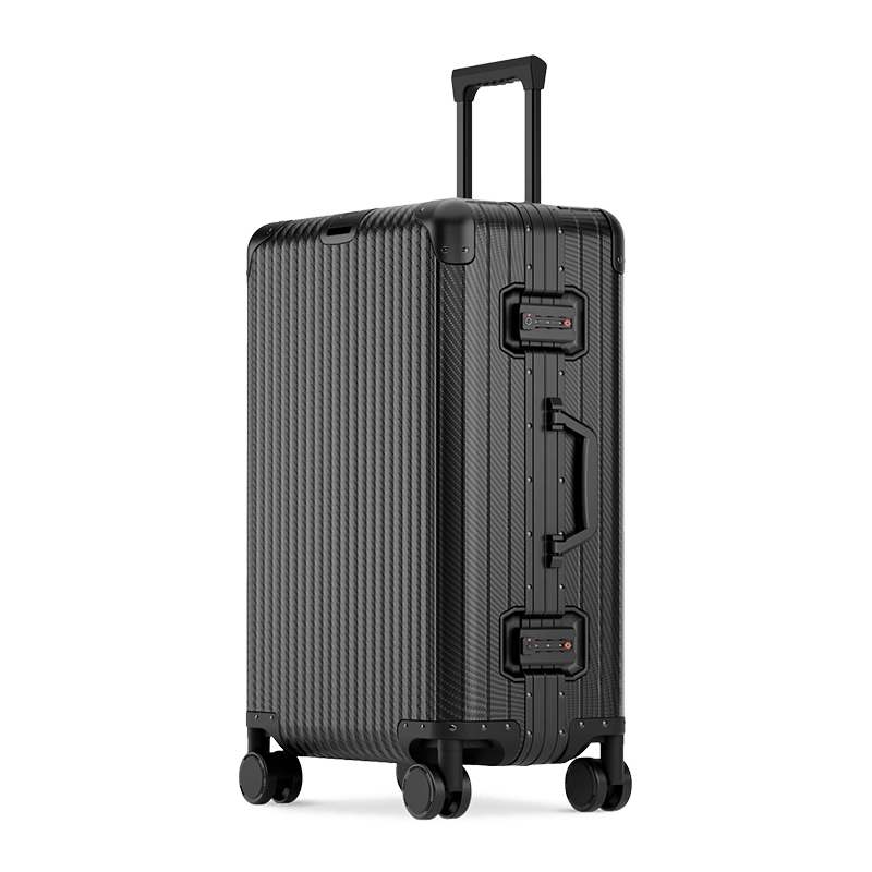 Equipaje de aleación de aluminio y magnesio con ruedas universales y cerradura de combinación, maleta de viaje de gran capacidad